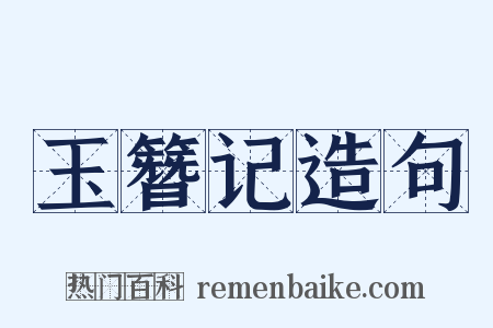 玉簪记造句是什么意思的图片